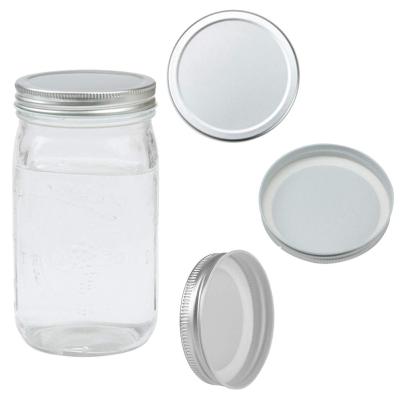 China Steamable Mason Jar Lids Mason Bottle Split Cover Tinplate Mason Jar Canning Lids Normal Mouth Jar Canning Lids for sale