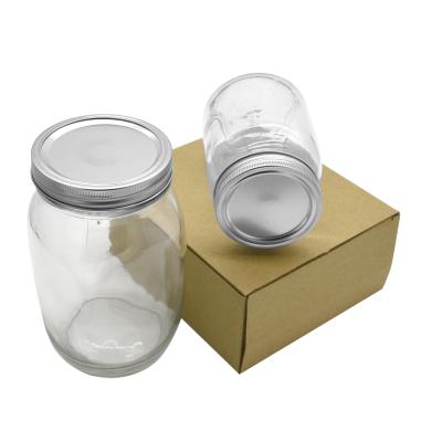 China Free Stocked Glass Containers 16oz 32oz Mason Jar Set Bpa Jars Spouting Jar With Lids for sale