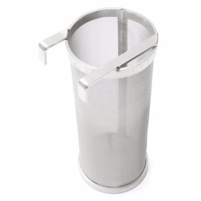 China Factory Direct Sale 304 Stainless Steel Double Handle Beer Filter Basket Excellent Filtration Home Brew Beer Hops Spider Sieve for sale