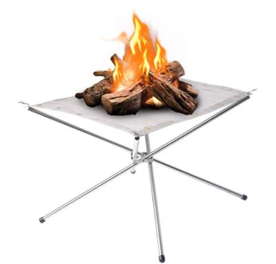 China Stocked 22 Inch Portable Outdoor Fire Pit , Stainless Steel Fire Pit For Camping for sale