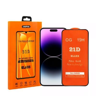 China For Iphone Professional 21D Mica Micas De Vidrio Para Celular Full Page Glass Protector for sale