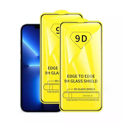 China For Iphone 9D Full Screen Glass Protector Wholesale Silk Glass Protector For Iphone 14 for sale