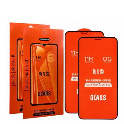 China For Iphone Protector Glue Tempered Glass Film 21d Screen Protector Wholesale Full Glass Mobile Phone Micas Protector De Pantalla For Iphone 14 12 13 11 pro for sale