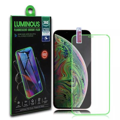 China Anti breaks ; High sheer; New Arrivals Luminous Full Cover Edge Silicone Screen Protector Ultra-thin Tempered Glass Liquid Protectors For Iphone 14 13 12 for sale