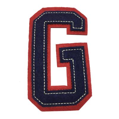 China Viable Wholesale Nonwoven Applique Embroidered Letters Patches Custom Patches For Clothes Shoes Pants Hats for sale