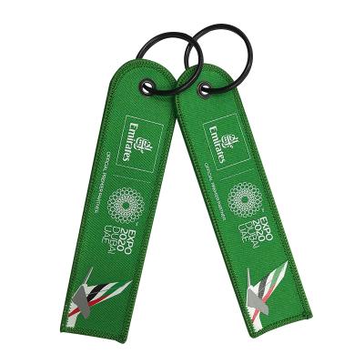 China 2021wholesale sustainable fits every garment, shoe and hat, 100% polyester material embroidered key chain for sale