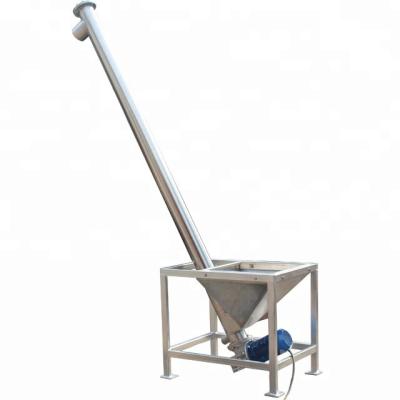 China Heat Resistance Tipped Ss304 Screw Conveyor Screw Feeder With Hopper for sale