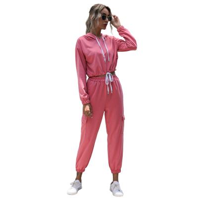 China Sports Wear 2021 Long Sleeve Fashion 2 Two Piece Jogger Set Women Outfit Clothes Fall Clothing For Women for sale