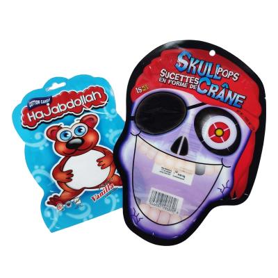 China Special Shaped Barrier Factory Price Kid Toy Mystery Package Aluminum Foil Bag Laminated Mylar Plastic Bag With Punch Hole for sale