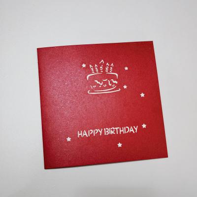 China Europe 2024 Manufacturer Custom Invitation Birthday Cake Greeting Gift Card 3D Pop-Up Happy Birthday Card Special day for sale