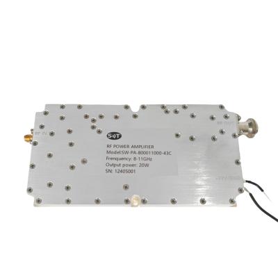 China X-Band 8000-11000MHz 20W Wideband Amplifier Microwave RF Power Amplifier for Satellite Communications for sale