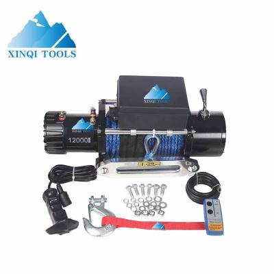 China ATV/UTV 12V/24V 120000LBS Electric Winch With Offroad Synthetic Rope Electric Winch Accessories Application for sale