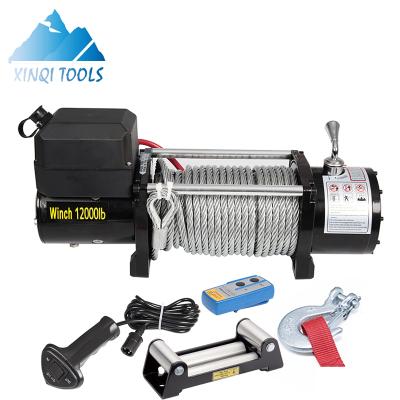 China XINQI AUTOMATIC Electric Winch 12000lbs Roller Fairlead 85' 3/8