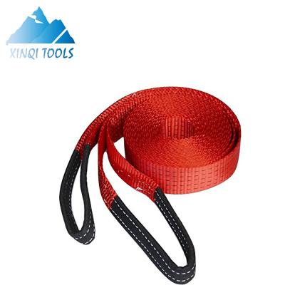 China Car Towing Rope XINQI Car Towing Belt Recovery Nylon Strap, D Clip 30000lb Tow Snowmobile Stretch Strap for sale