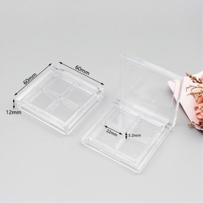 China 4 Grid Cosmetic Packaging Paper Box 60x60mm PPS Cardboard Eyeshadow Palette for sale