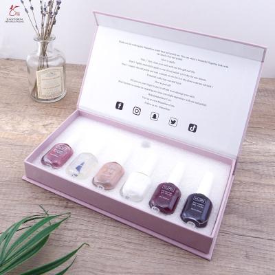 China Recycled Paper Gift Boxes Hard Cardboard Gift Boxes with Magnetic Closure / Custom Nail Polish Packaging for sale