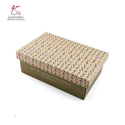 China CMYK/Full Color Corrugated Shoe Box Eco-friendly Shoe Packaging for Products for sale
