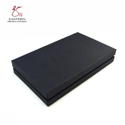 China Matte Black Hard Cardboard Gift-Dozen met binnen Zilver Te koop