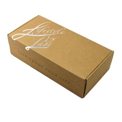 China Silver Hot Foil CMYK 4C Printing Kraft Corrugated Boxes , Cardboard Carton Box for sale