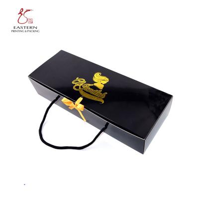 China Luxury Black Custom Printed 350gsm Hair Box Packaging With Gold Foil Logo for sale