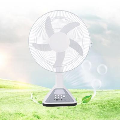 China Cooling/Night Light/Power Bank 2022 16 Inch Rechargeable Portable Wireless Solar Panel Fan for sale