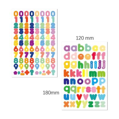 China Waterproof Adhesive Diary Notebook Decoration Laser Alphabet Letter Stickers Number Stationery Sticker for sale