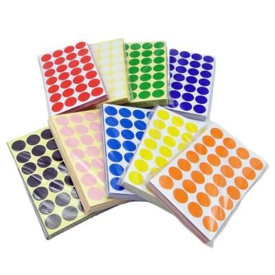 China Dot Stickers Self Adhesive Tape Colorful Round Waterproof Mark Customs Office Stickers Private Label for sale