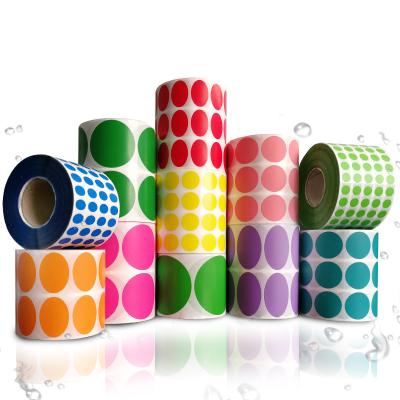 China Colorful Round Customized Printing Waterproof Self Adhesive Label Sticker Paper Roll for sale