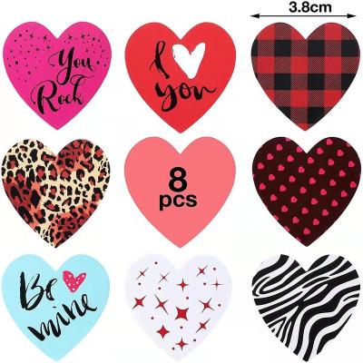 China Valentine's Day Waterproof Many Styles Stickers Love Heart Gift Box Decoration Waterproof Sticker for sale