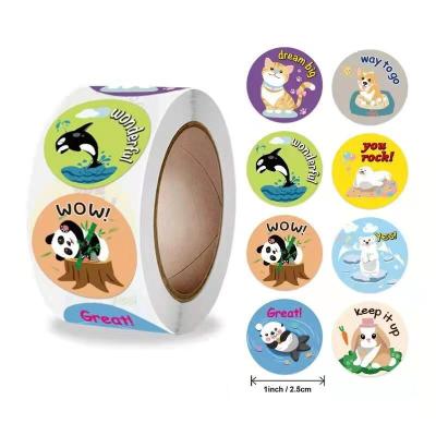 China Wholesale Waterproof Children's Daily Decorative Cute Cartoon Encouragement Sticker Gifts Custom Label Sticker for sale