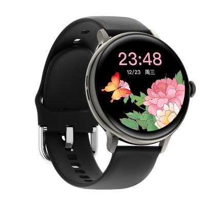 China Fashionable APP Control Woman Smartwatch With Phone Call Big Battery Heart Rate Monitoring Blood Pressure Round Lady Smart Watch for sale