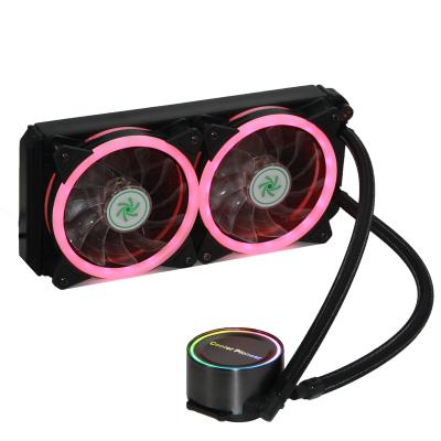 China Cool& Fashion X240 RGB Liquid Cooler Gaming Case CPU Water Cooling Fan For LGA 775/115x/1366/2011/AM2/AM3/AM4 for sale