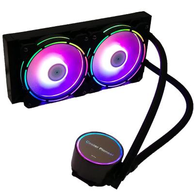 China Computer Case Factory Make Hot Selling OEM Aio Liquid Cooler Water Cooler PC Cooler PC Kit With LCD Temperature Display for sale