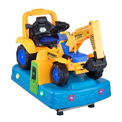 China Entertainment Excavator Modeling Car Auto Rocking Amusement Park Rides Children Play for sale