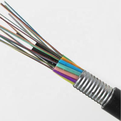 China 12 24 48 Core Overhead Underground Duct GYTA Aerial Armored Fiber Optic Cables for sale