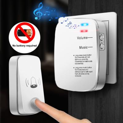 China ABS Plastic 220v Wireless Doorbell With 1 Transmitter 1 Receivers USA Plug Best Jingle Door Bell Wireless Door Bell for sale