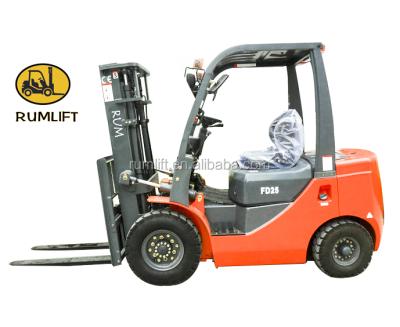 China Hotels 2.5tons mini forklift FD25 tons hand forklift CPCD25 diesel forklift for sale