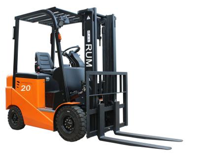 China 2ton Hotels Electric Forklift With Lithium Battery Triple Mast for sale