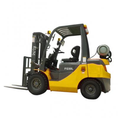 China Hotels lpg gasoline forklift3 ton lpg forklift with triple mast forklift for sale