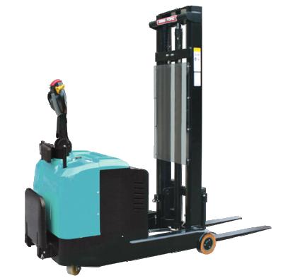 China New hotels standing driving fully powered counterweight pallet jack stepped electric stacker1000 kg, 2000kg for sale