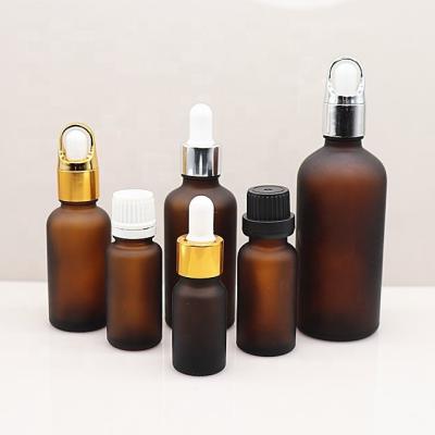 China Personal Care Glass Bottle For Essential Oil Bottle 20ml E-liquild Olive Oil Bottle Customized Aluminum With Plastic Tip Dropper Cap for sale