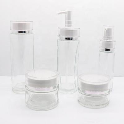 China Recyclable New Design Cosmetic Glass Bottles And Jars 30g 50g 40ml 100ml 120ml for sale