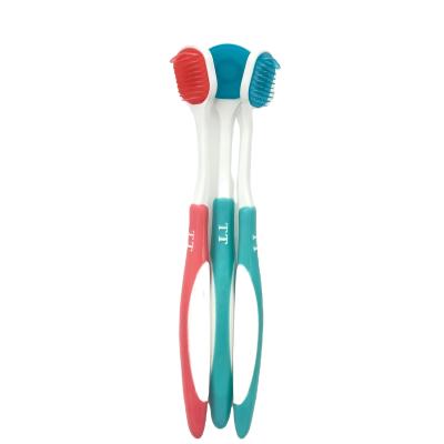 China Hairy Tongue Cleaning High Quality PP+TPE Tongue Scraper For Tongue Cleaning for sale