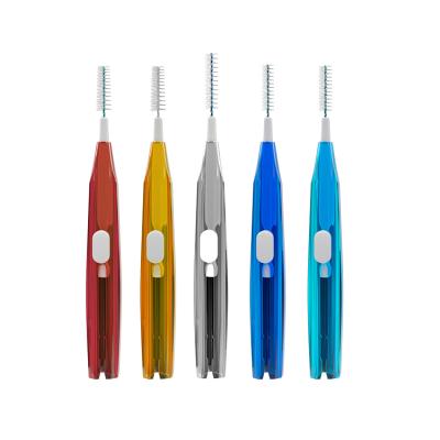 China Easy Tooth Durable Wooden Interdental Toothpick Operation Interdental Brush for sale