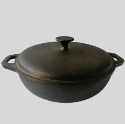 China Gegooid ijzer Ronde Sukiyaki Pot Niet-stick coating Casserole Kookgas Houtskool Te koop