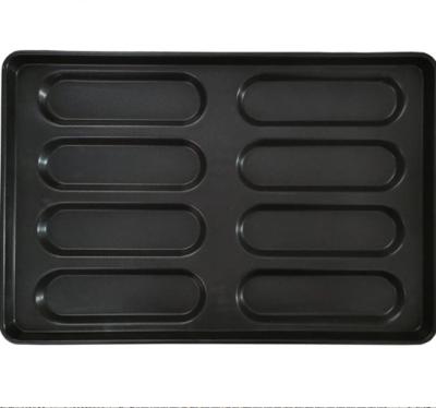 China Food Grade Non Stick Runs Of Hamburger Bakeware Hot Dog Baking Pan Te koop