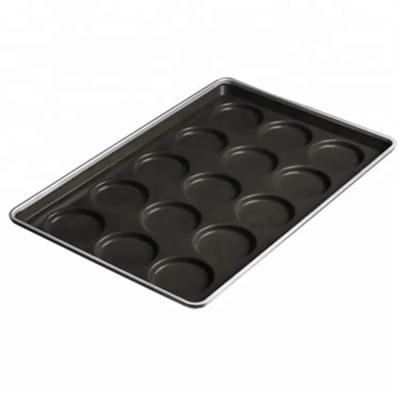 China Industrial Non-Stick Hamburger Bun Baking Pan Hamburger Tray for sale