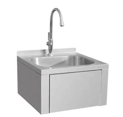 China SS304 Lavabo de lavado de mano único Mesa de lavabo comercial de acero inoxidable en venta