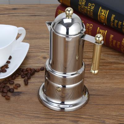 China 400 ml roestvrij staal Moka Pot Bialetti Venus 4 Cup Voor Keuken Te koop