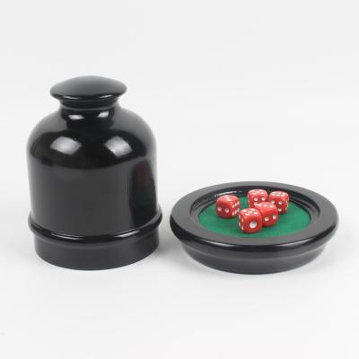 China Black Wooden Dice Shaker Cup Casino Game Acessório Jogo de dados Shaker Dice Shaker à venda